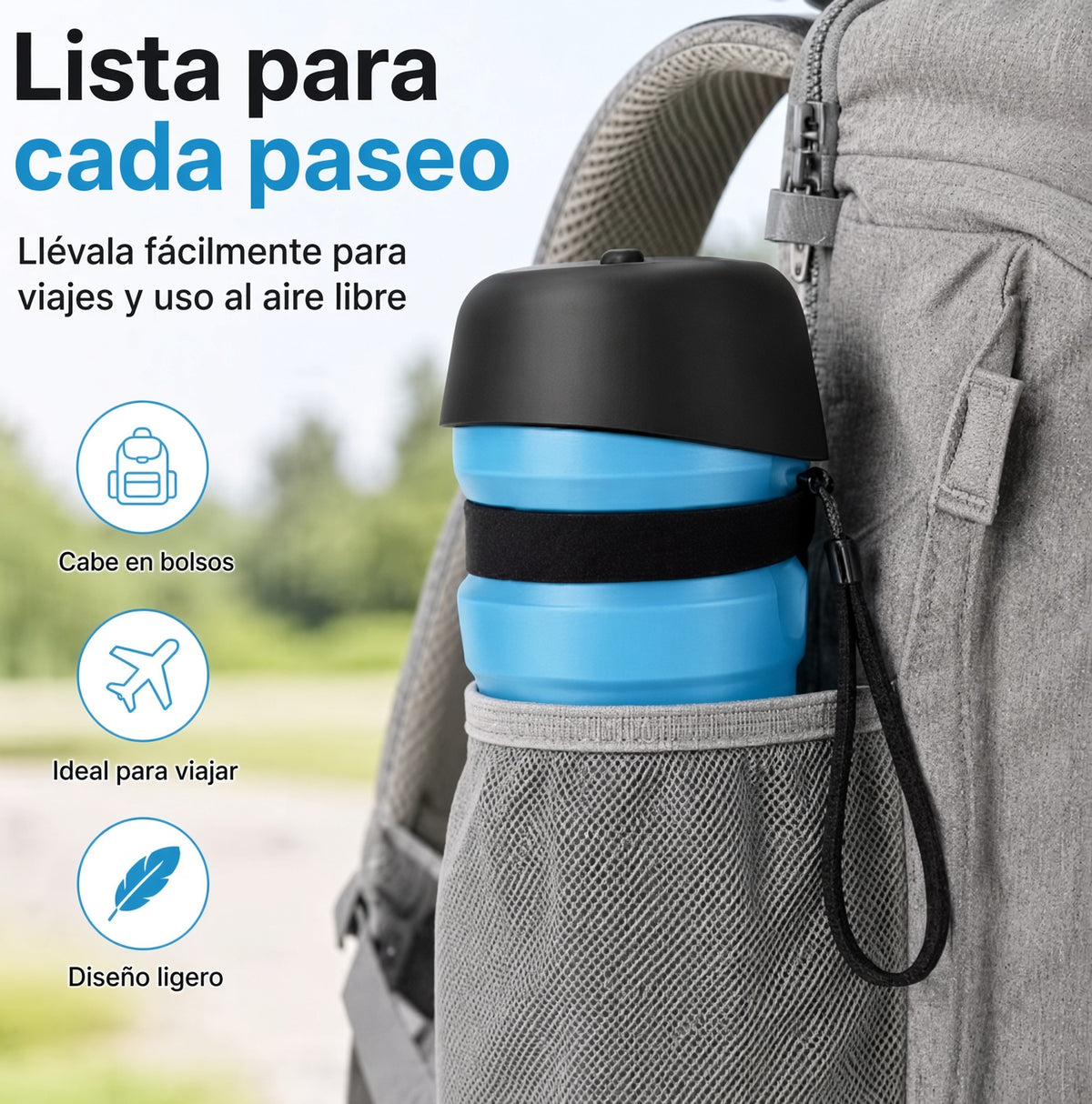 Pack para Mascotas: Bebedero Portátil + Cepillo de Vapor de Regalo 🎁