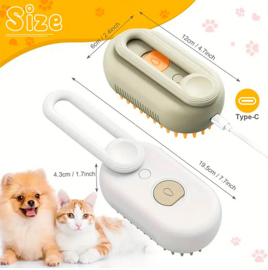 Cepillo Vapor Para Mascotas Pack 2 Piezas